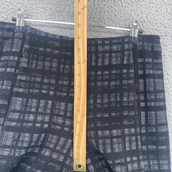 Lysse Pants Womens Large Black Plaid Ponte Leggings Pull On Stretch Activewear - Picture 9 of 12